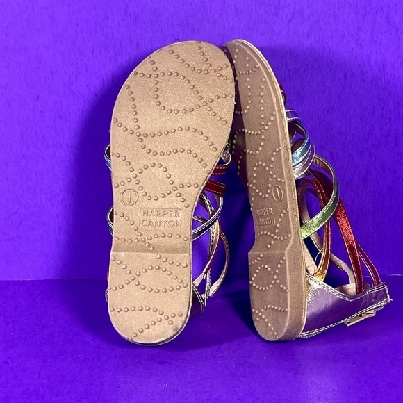 Harper‎ Canyon Girls Multicolor Gladiator Sandals Shoe Size 1-NEW - Picture 7 of 9